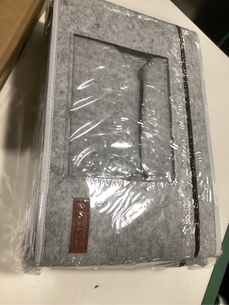 Condition photo showing New/Like New for 2 Pack Wine Glass Storage Box with Dividers, Stemware Storage Containers for Packing and Moving, China Storage Containers Box for 12 Crystal Glassware, Wine Glasses, Drinkware,Light Gray LIGHT GRAY 2 Pack Wine Glass Storage