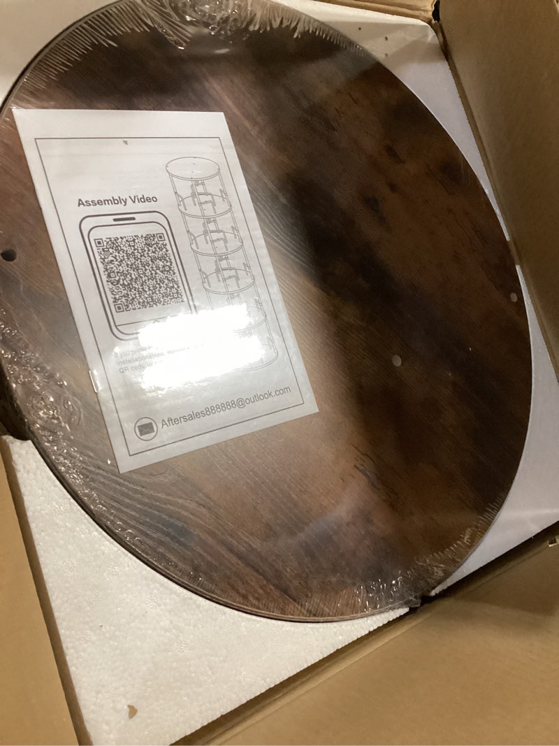 Condition photo showing Good Condition for 5Tier Rotating Bookshelf, 360 ° Display Stackable Spinning Bookshelf Tower,Round Space Saving Tall Floor Standing Swivel Bookcase Corner Storage Organizer for Bedroom/Living Room/Office?Gold