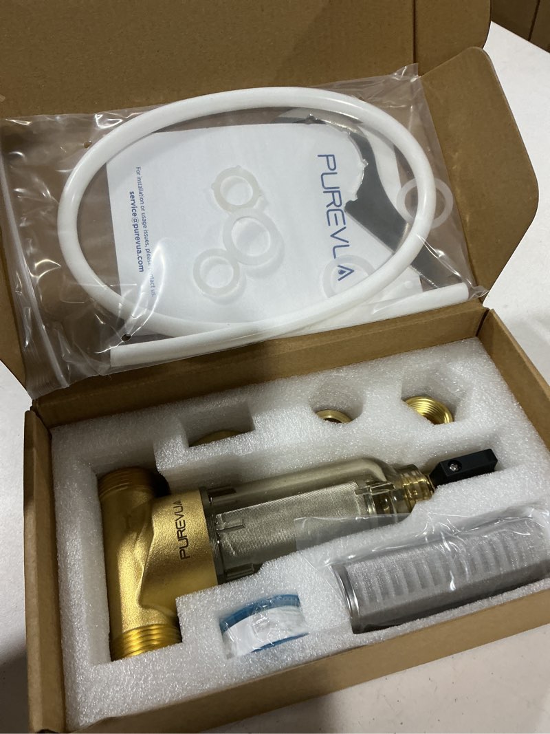 Condition photo showing Good Condition for pgf1 spin down garden hose sediment filter, 3/4" ght connector, reusable 40/100/200 micron stainless steel mesh water filter, inline sediment filter for rv, camping, pressure washer & car wash