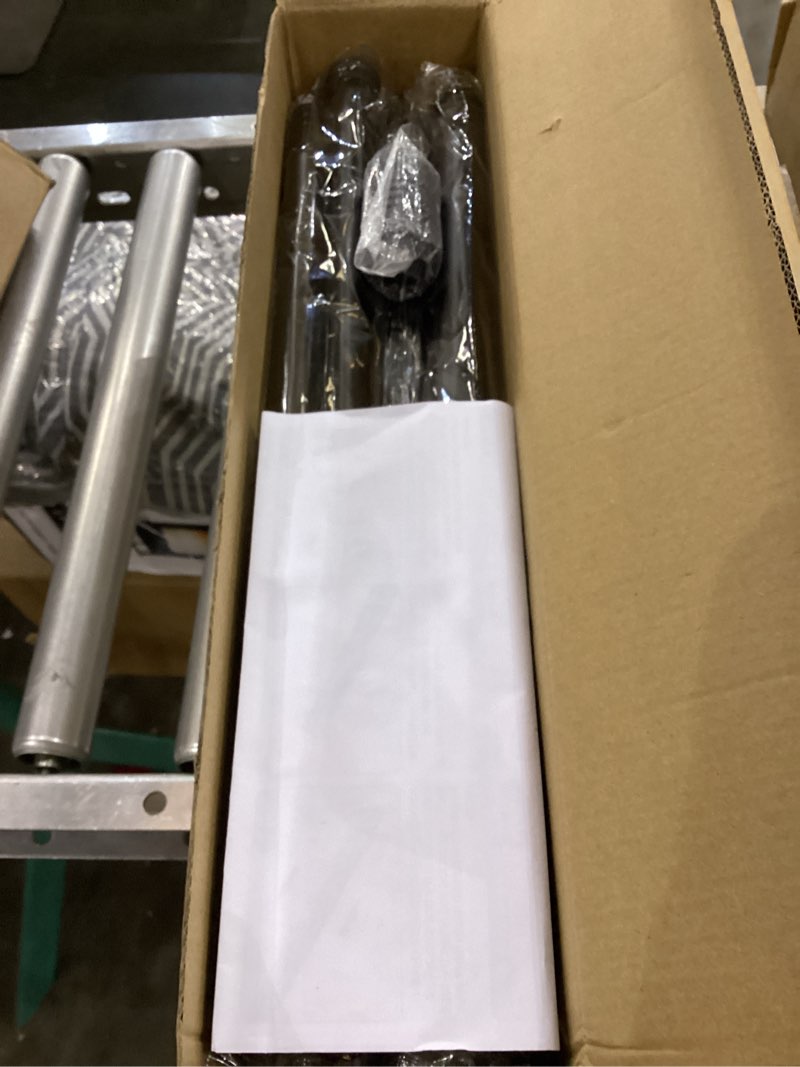 Creatyi 1 Inch Heavy Duty Double Curtain Rods 32 to 129 Inch Adjustable Double Curtain Rods for Wind