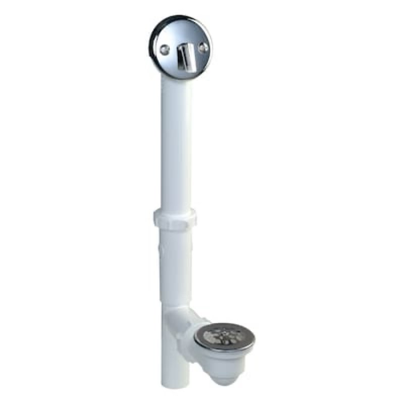 dearborn 1-1/2-in polished chrome white/polished chrome triplever drain with polypropylene pipe