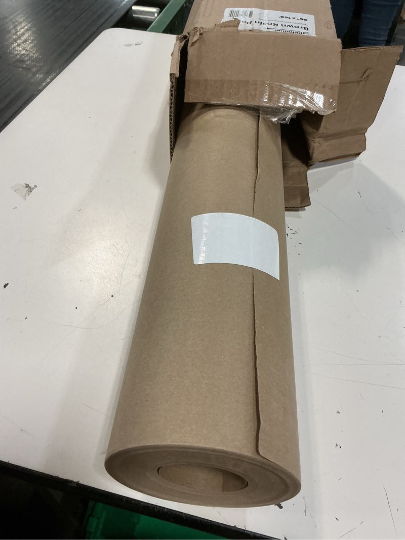 Condition photo showing Good Condition for tapemanblue floor protection paper, 36 inch x 166 ft roll, made in usa, 69# brown rosin masking paper roll, 100% recycled, thick floor covering for painting, moving, and construction