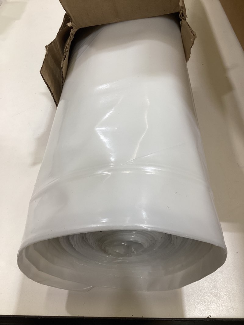 Condition photo showing Good Condition for aluf plastics 6 mil thick extra strong heavy duty clear all purpose vapor and moisture barrier sheet tarp/drop cloth - 10' x 25' - for painting, furniture, carpet, contractor, & construction 10ft x 25ft sheeting, 6 mil, 1 count clear