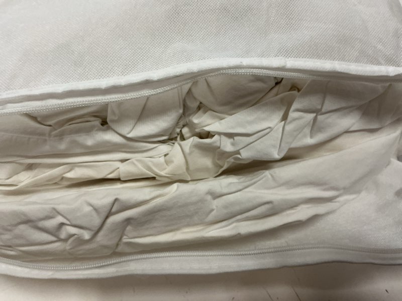 Condition photo showing As Is for luxe goose down comforter duvet insert, king/cal king, white