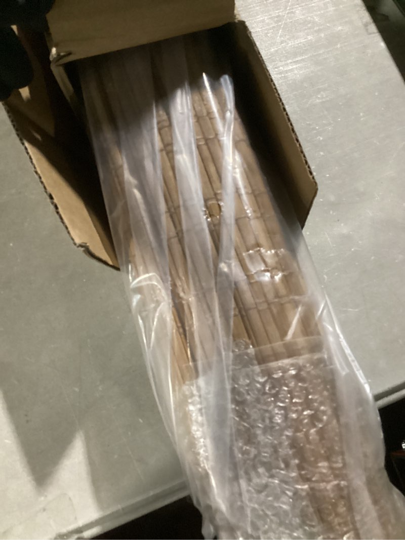 Condition photo showing Good Condition for LazBlinds No Tools No Drill Cordless Bamboo Roman Shades, Light Filtering Window Treatment, Roll Up Bamboo Blinds for Window 20'' W x 64'' H, Tuscan B Tuscan B 20'' W x 64'' H