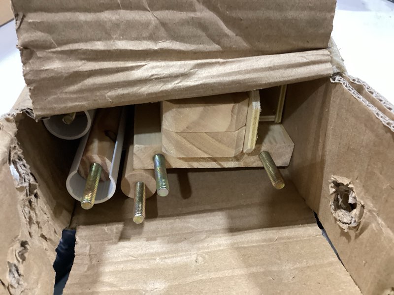 Condition photo showing Good Condition for adjustable embroidery stand, 360 degree rotated wooden cross stitch frame floor stand lap table craft sewing tool with scroll frame for arts crafts sewing needlework supplies
