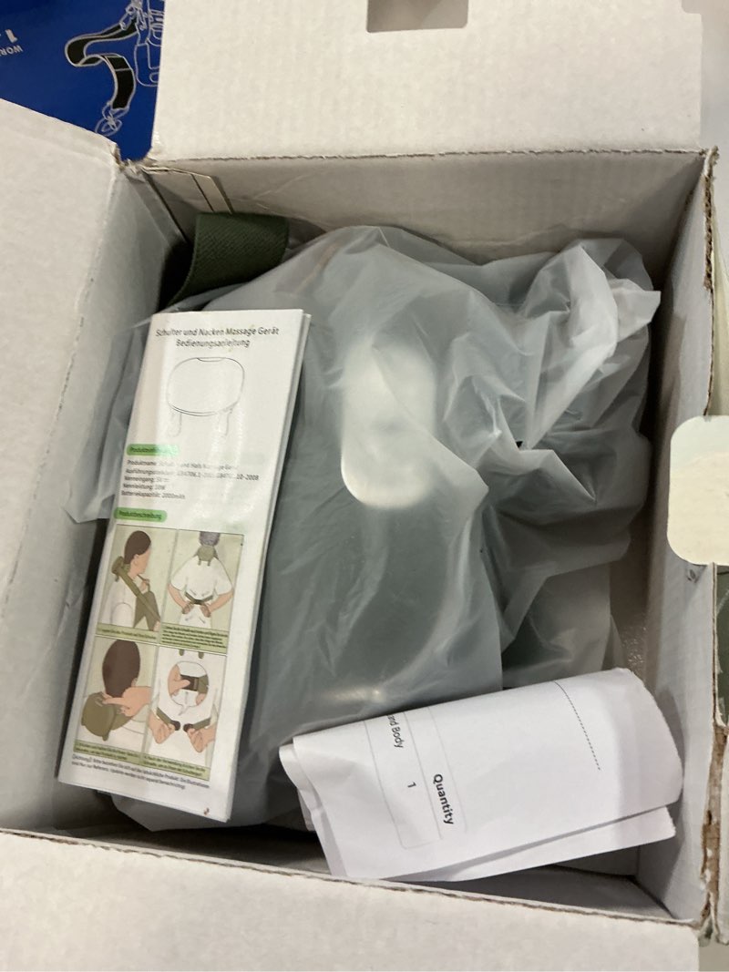 Condition photo showing Good Condition for portable neck and shoulder massager with soothing heat, 4d deep-kneading rechargeable massage device for back and body use at home, office or on the go