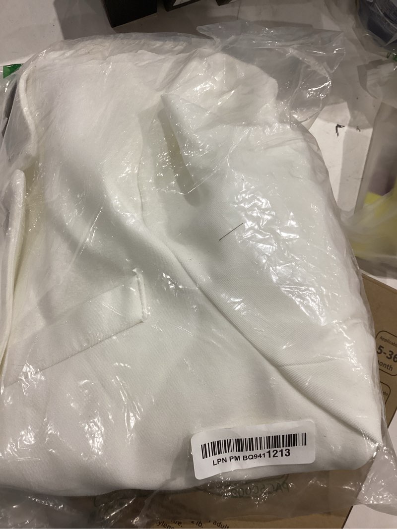 Condition photo showing New/Like New for Beninos Womens Casual Blazers Open Front Cropped Blazer Jacket Large White