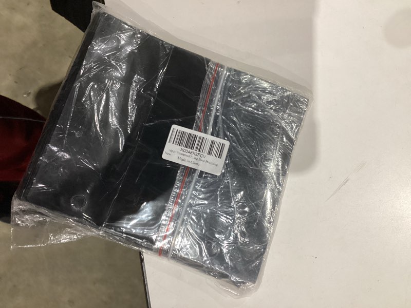 Condition photo showing As Is for 24pcs Waterproof Flip Folder Marching Band, Double Side Flip Folder Pages with 2 Holes 7.5 x 6.5 Inches Music Folio Pages PVC Flute Musical Folio Book for Marching Band Practicing Black-24