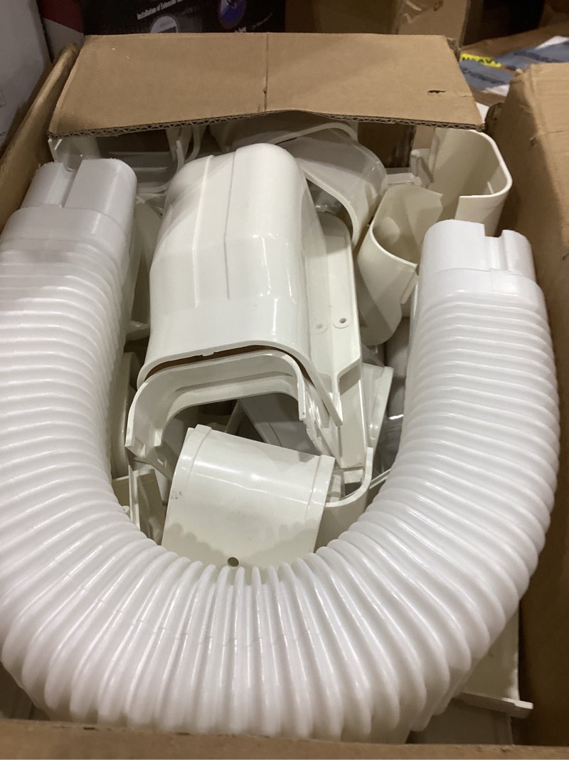 Condition photo showing As Is for lyprem 16ft mini split line set cover 3" pvc line cover kit for mini split and central air conditioner & heat pump white 3'' x 16ft