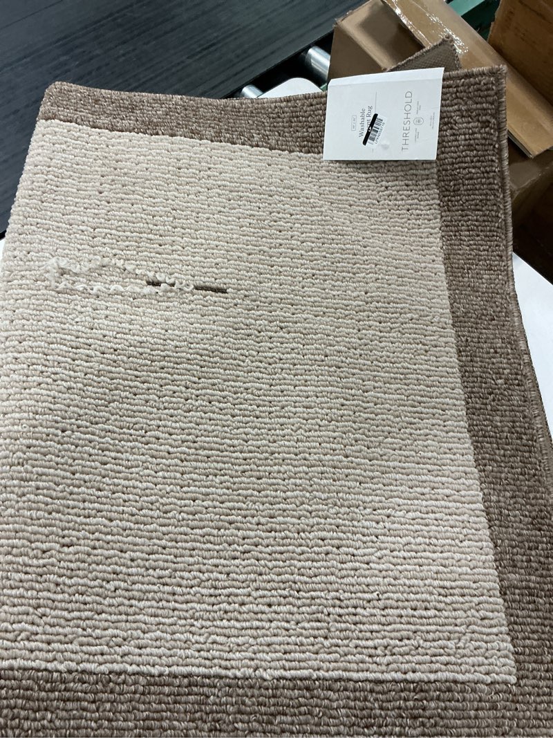 Condition photo showing As Is for 2'6"x3'10" madison border washable accent rug tan - threshold™