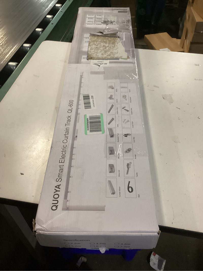 Condition photo showing New/Like New for quoya ql600 smart electric curtain track, motorized motor, adjustable track length, compatible with alexa, google, siri, apple watch (ql600, up to 196 inches (5m))