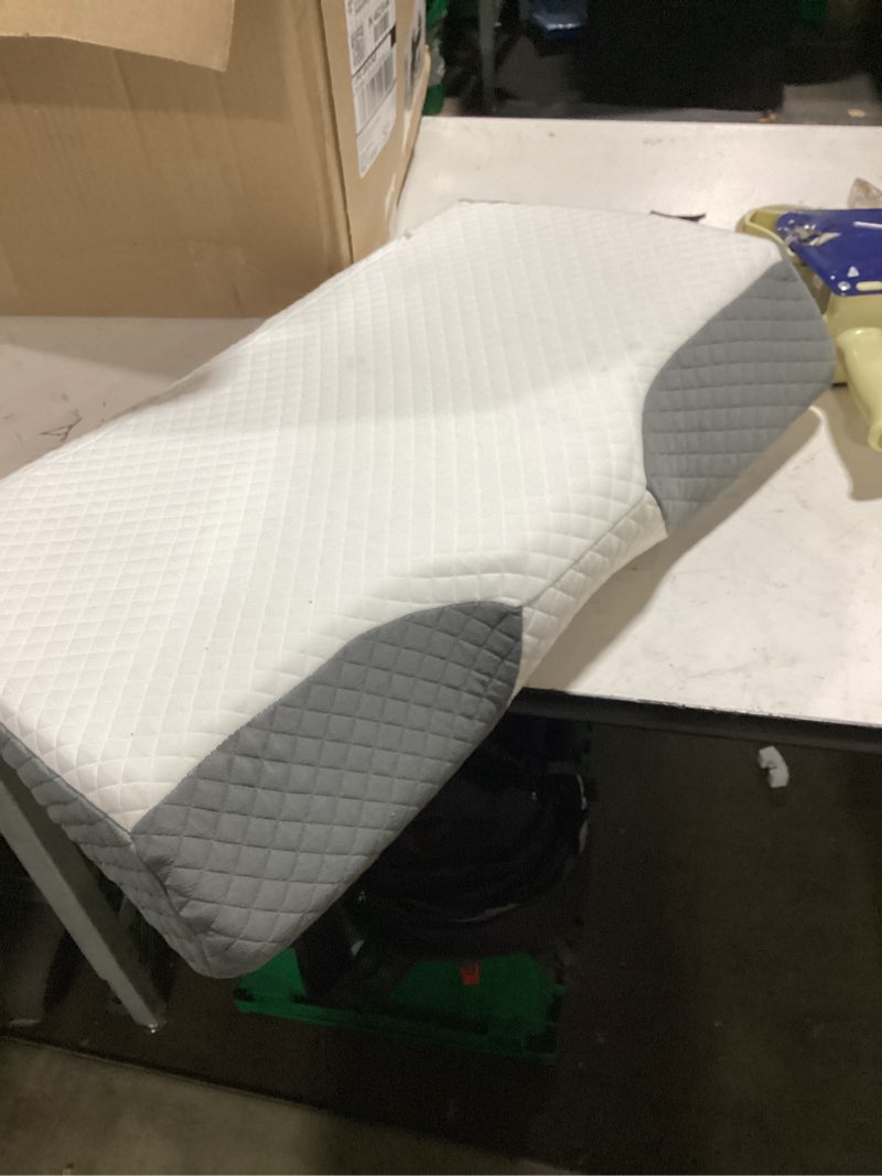 epabo contour memory foam pillow orthopedic sleeping pillows, ergonomic cervical pillow for neck pain - for side sleepers, back and stomach sleepers, free pillowcase included (firm & queen)