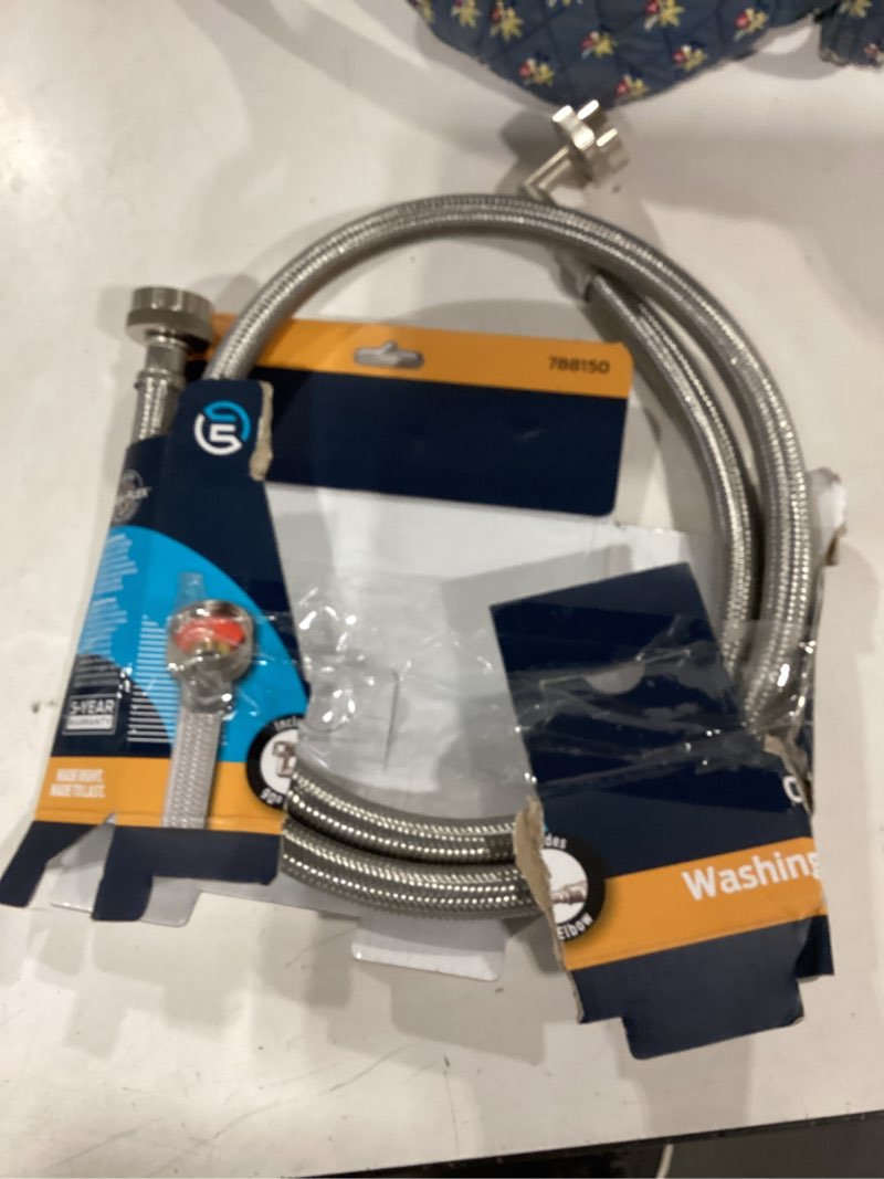 Condition photo showing Good Condition for eastman 4-ft 3/4-in fht inlet x 3/4-in hose thread outlet braided stainless steel washing machine fill hose
