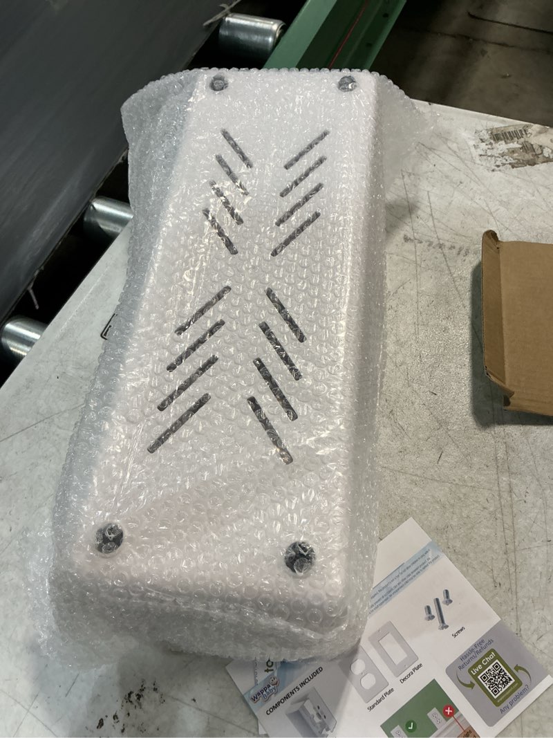 Condition photo showing Good Condition for power strip cover and outlet cover box - effectively baby proofs power strip on floor or wall, protects small hands & fingers, cover box and outlet cover box (white-bundle) white power strip cover box + outlet cover box