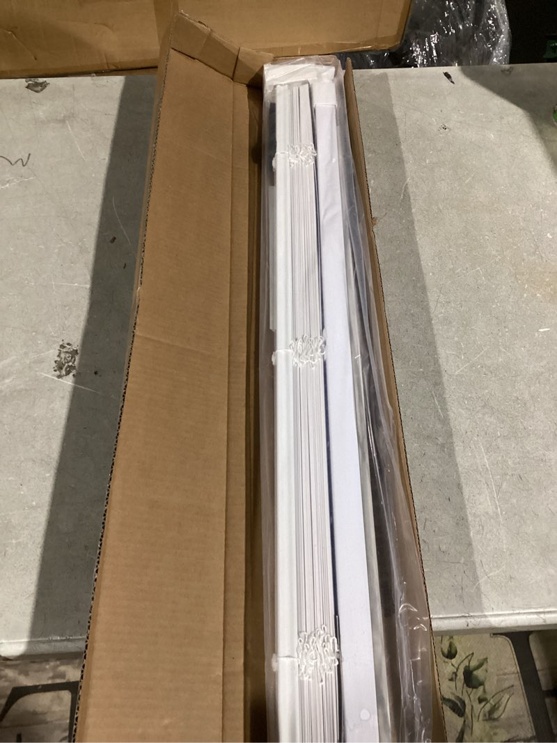 Condition photo showing Good Condition for LazBlinds No Tools No Drill 1" Vinyl Mini Blinds, Cordless Blinds for Windows, Light Filtering Horizontal Window Blinds & Shades, 32" W x 48" H, White Cordless-white 32" W x 48" H
