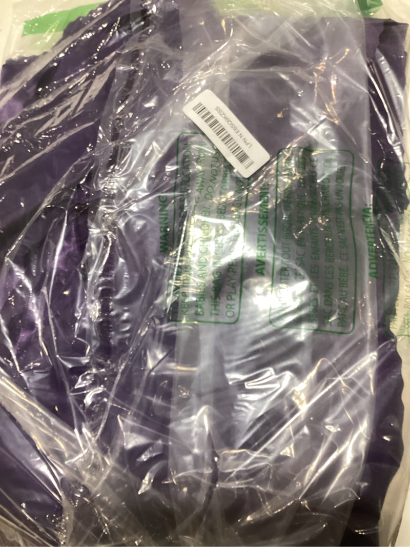 Condition photo showing As Is for horbaunal 6 pack purple satin tablecloth 60 x 102 inches | rectangle satin table cover, bright silky table cloth, smooth table decoration for wedding party banquet purple 6