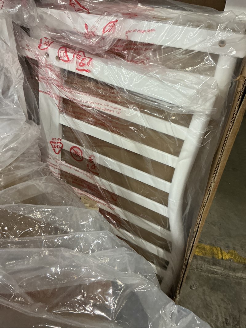 Condition photo showing As Is for Dream On Me Austin Toddler Day Bed with Rails in White, Low to Floor Toddler Day Bed, Greenguard Gold & Baby Safety Alliance Certified, Non-Toxic Finishes, Side Safety Guard Rail