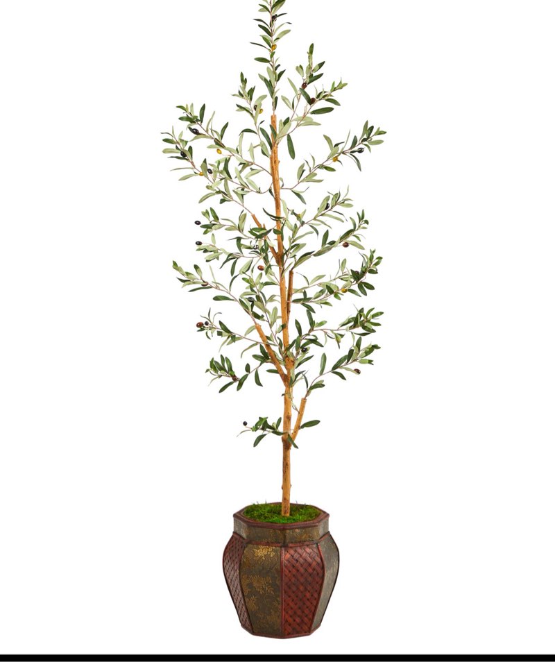 nearly natural 5.5ft. olive artificial tree in decorative planter