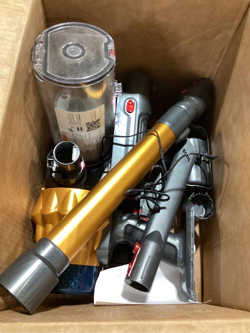 Condition photo showing As Is for Cordless Vacuum Cleaner, 600W/50KPA, Max 70 Mins Runtime, Self-Standing Vacuum Cleaners for Home, Anti-Tangle Stick Vacuum, Smart Display Vacuum Cordless with 1.8L Cup for Pet Hair/Carpet (Gold)