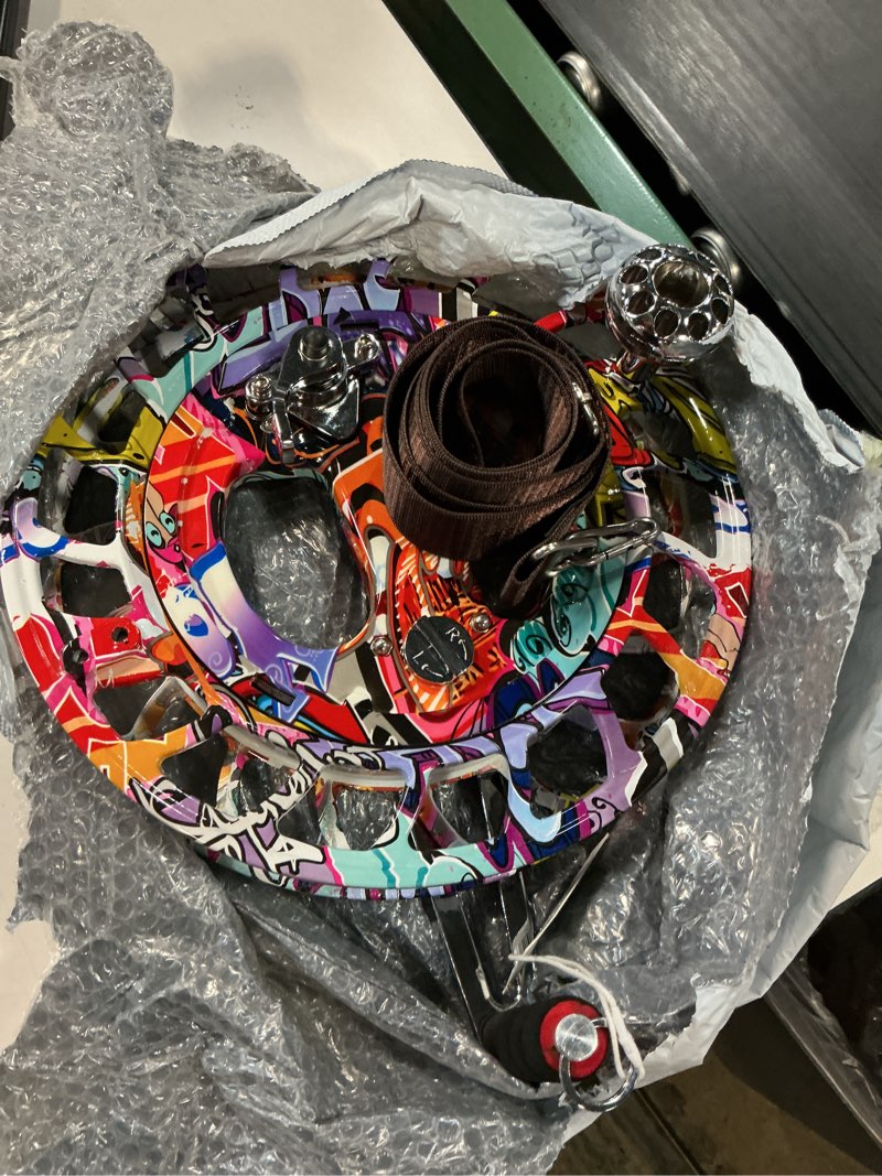 Condition photo showing Good Condition for 9km dwlife 11in kite reel winder with shoulder strap, aluminum, ratchet lock brake, smooth rotation ball bearing, line-guide, large single line kite flying 11in multi-color