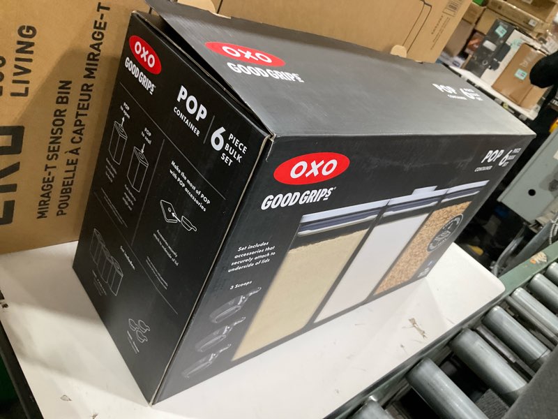 Condition photo showing As Is for OXO New Good Grips 6-Piece POP Container Bulk Set