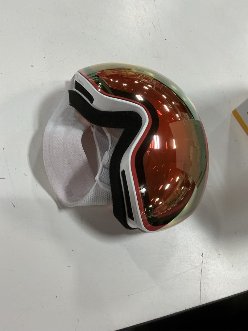 Condition photo showing Good Condition for Lamicall Ski Goggles with 3X Anti-Fog - 100% UV Protection Spherical Lens, OTG for Skiing, Snowboard, Snowmobile, Men, Women White Frame - Pink Lens