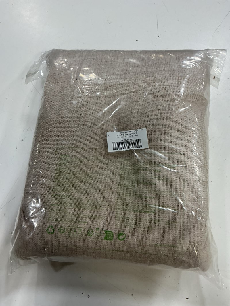 Condition photo showing New/Like New for pony dance natural linen blackout curtains 84 inch length 2 panels set,100% black out curtains for bedroom living room darkening window drapes thermal insulated back tab rod pocket(52x84, beige/ivory) 52"w x 84"l (pack of 2) ivory