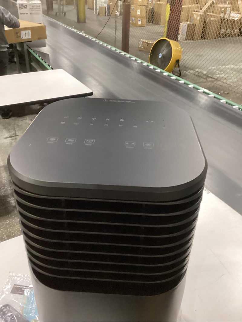 FLOWBREEZE 24" Windowless Portable Air Conditioner, 15H Timer & 120°Oscillation, 3-IN-1 Portable AC Unit w/Remote, 2-Gal Tank, 3 Modes & Speeds, Ultra-Quiet Ventless Swamp Cooler for HomeOffice, Onyx