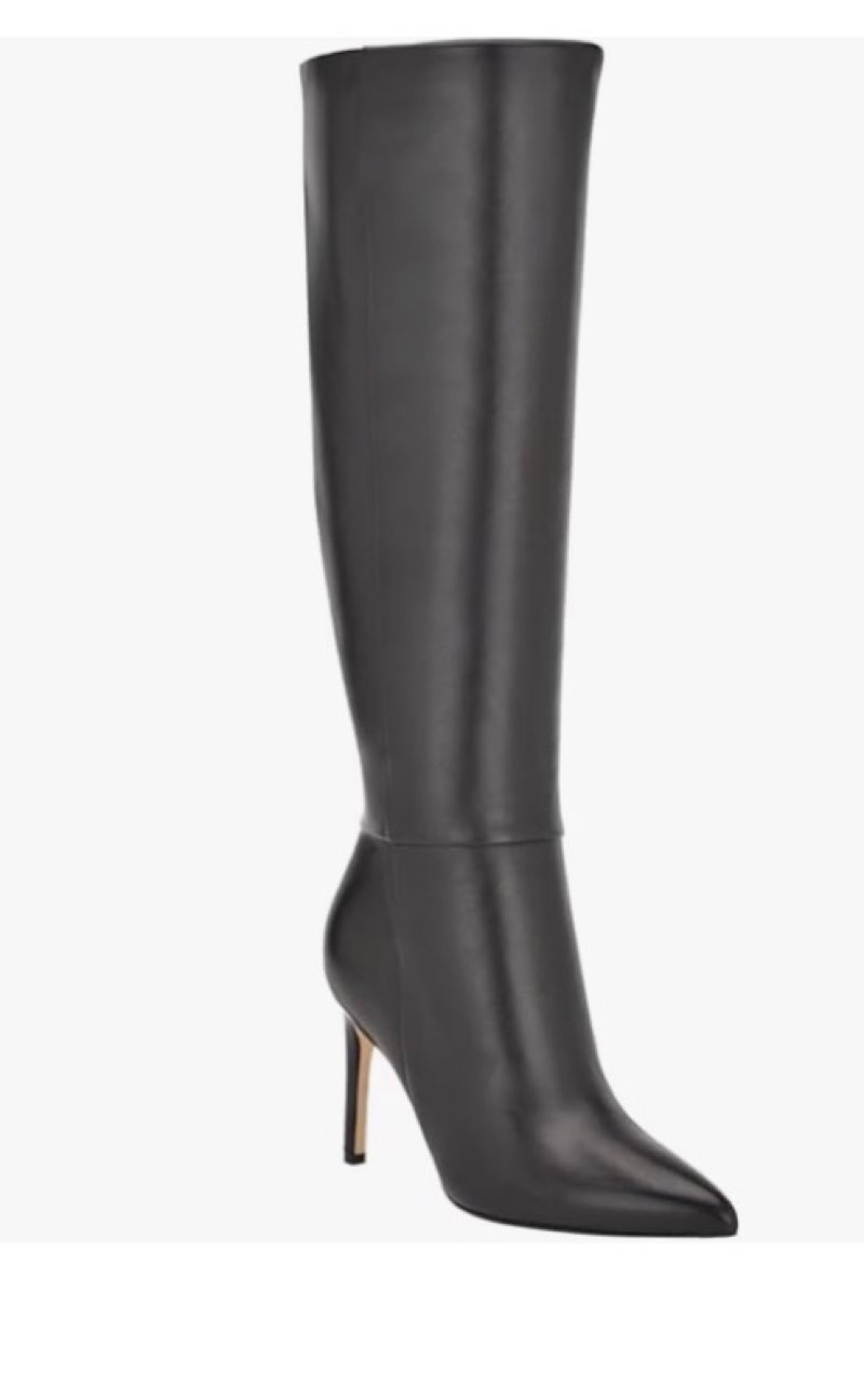 Nine West Women's Richy Boot, Black Leather 004, size 6