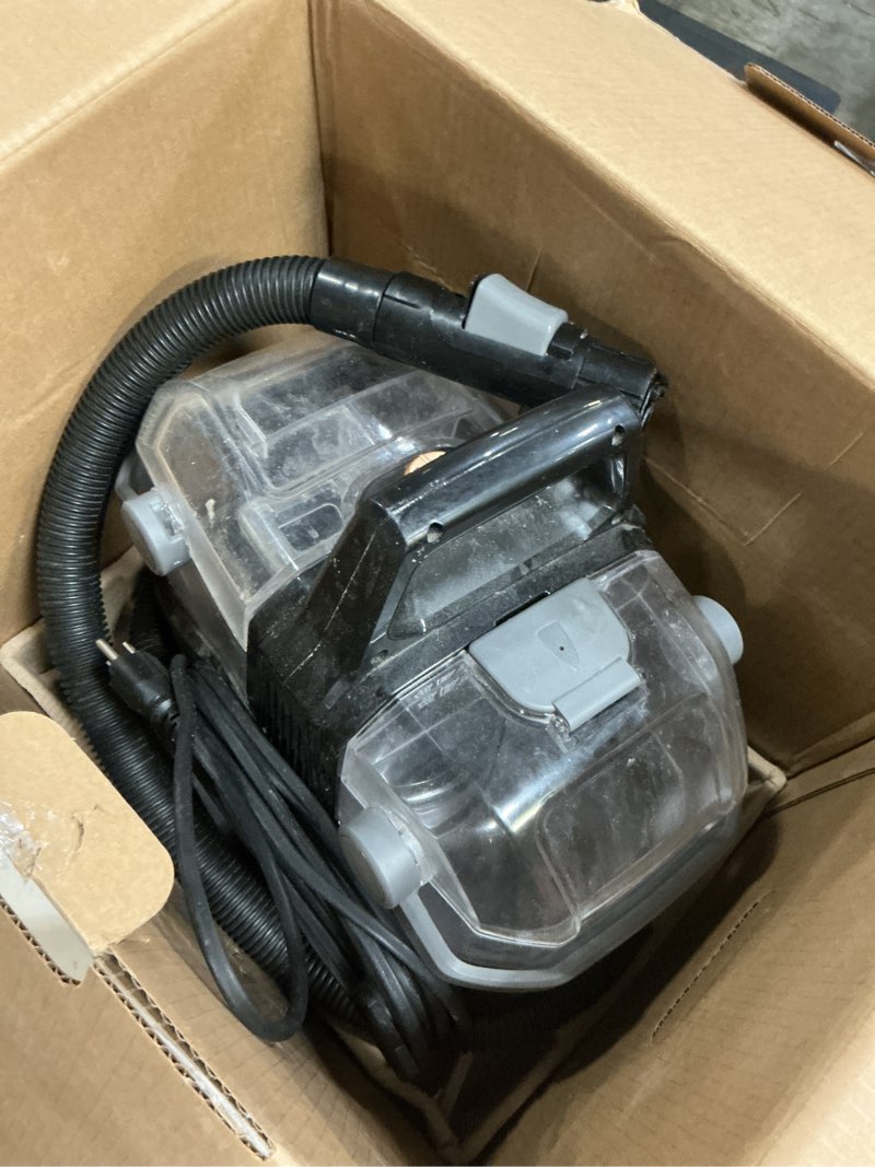 Condition photo showing As Is for bissell little green hydrosteam multi-purpose portable carpet and upholstery cleaner, car and auto detailer, 3618