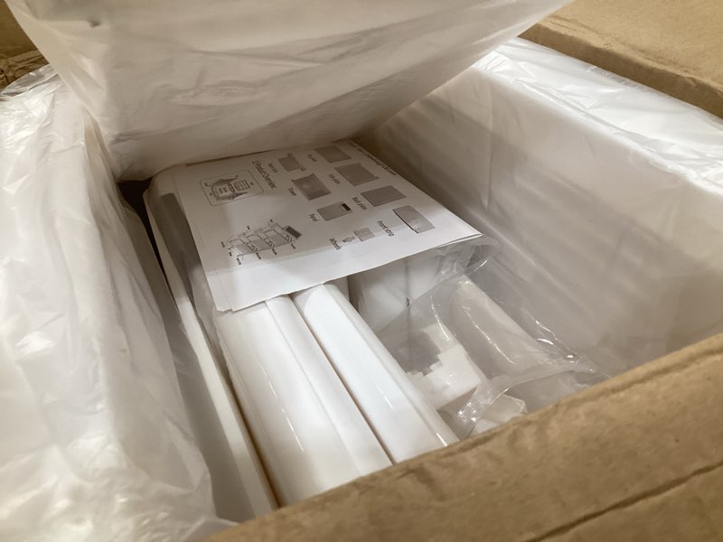 Condition photo showing As Is for 5 drawers slim bathroom storage cabinet dresser, narrow plastic rolling cart organizer with drawers, for small spaces, kitchen, laundry, office, bedroom, white white 7.5"x16.5"xx35.8"(5-drawer)