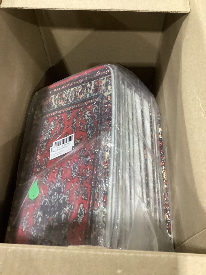 Abstract Red Stair Treads for Wooden Steps Indoor Runner Rug Carpet,Vintage Distressed Traditional O