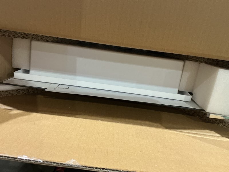 Condition photo showing Good Condition for idyllor plastic medicine mirror cabinet for bathroom 18 x 28 inch, surface and recessed mount white 18x28 inch beveled edge mirror