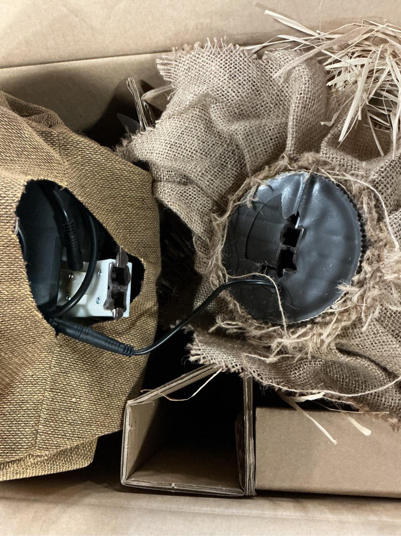 Condition photo showing As Is for 2-piece wicked woods animated led burlap twins