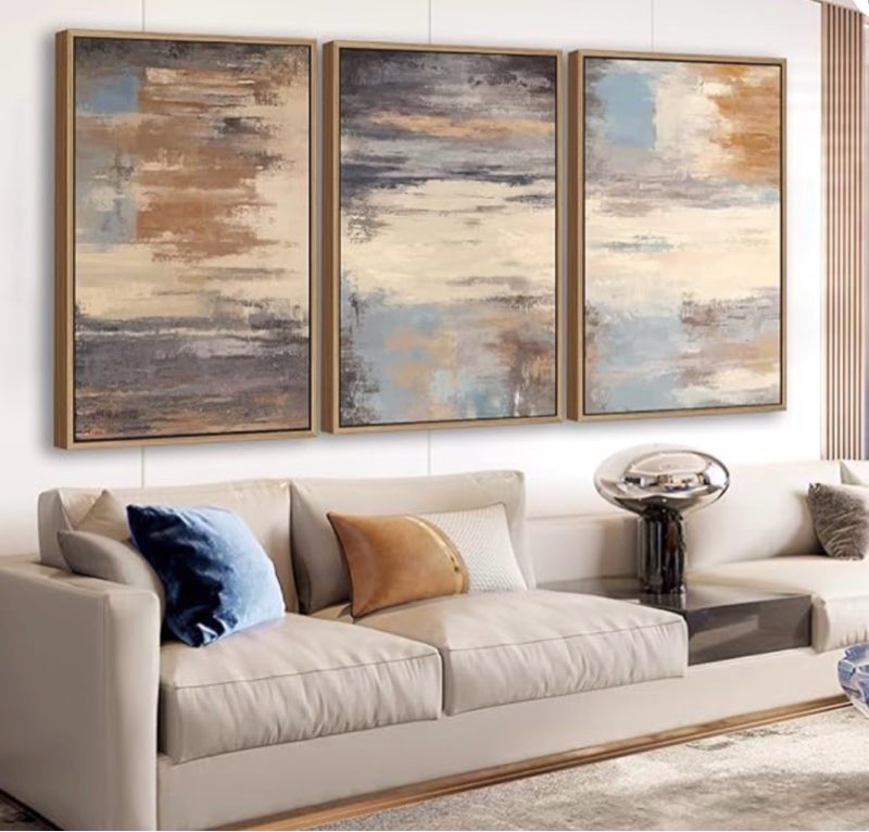 Large Framed Canvas Wall Art - Natural Float Framed Colorful Pictures for Living Room Decor Contempo