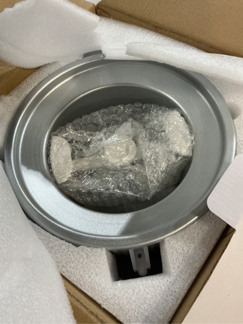 Condition photo showing Good Condition for (only  bowl) ice cream maker attachment for kitchenaid, fits kitchenaid 4.5/5qt & 6qt mixers, frozen ice cream & sorbet gelato maker, 2 quart, white