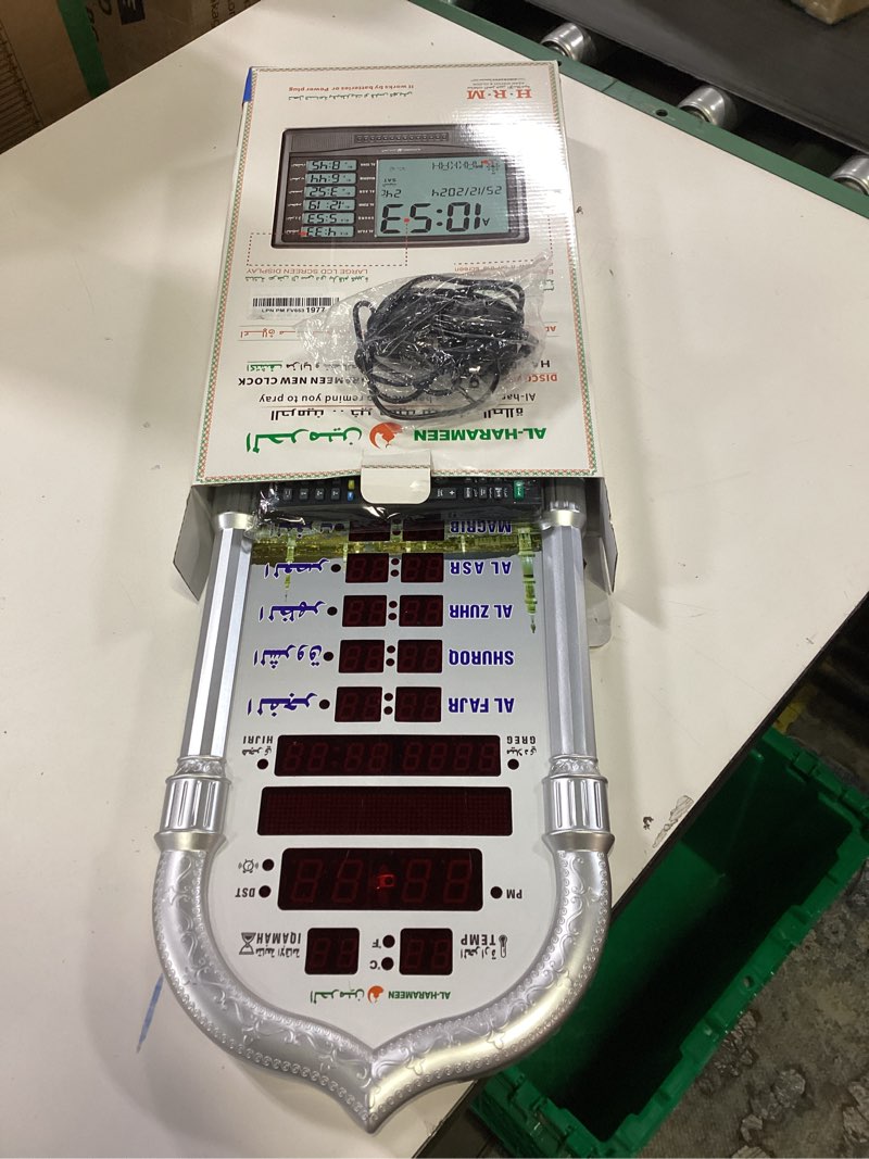 Condition photo showing Good Condition for Ramadan Gift Upgraded HA-4008 Athan Clock with Azan Sound for Muslim Prayer for USA Home/Office/Decor