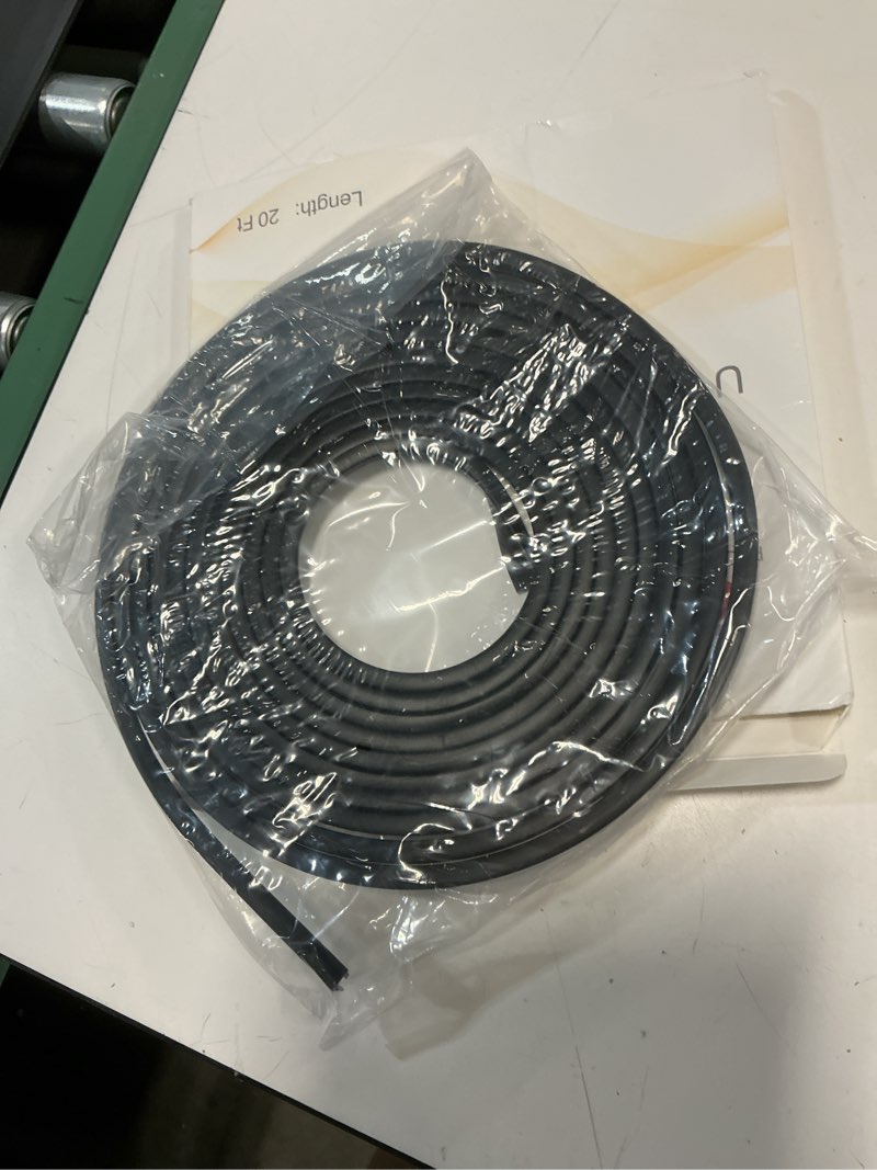 Condition photo showing Good Condition for rubber edge trim, self-adhesive rubber edge protector for sheet metal, epdm material, fit 5/16"(8mm), black color, u channel edge trim, total length 20ft