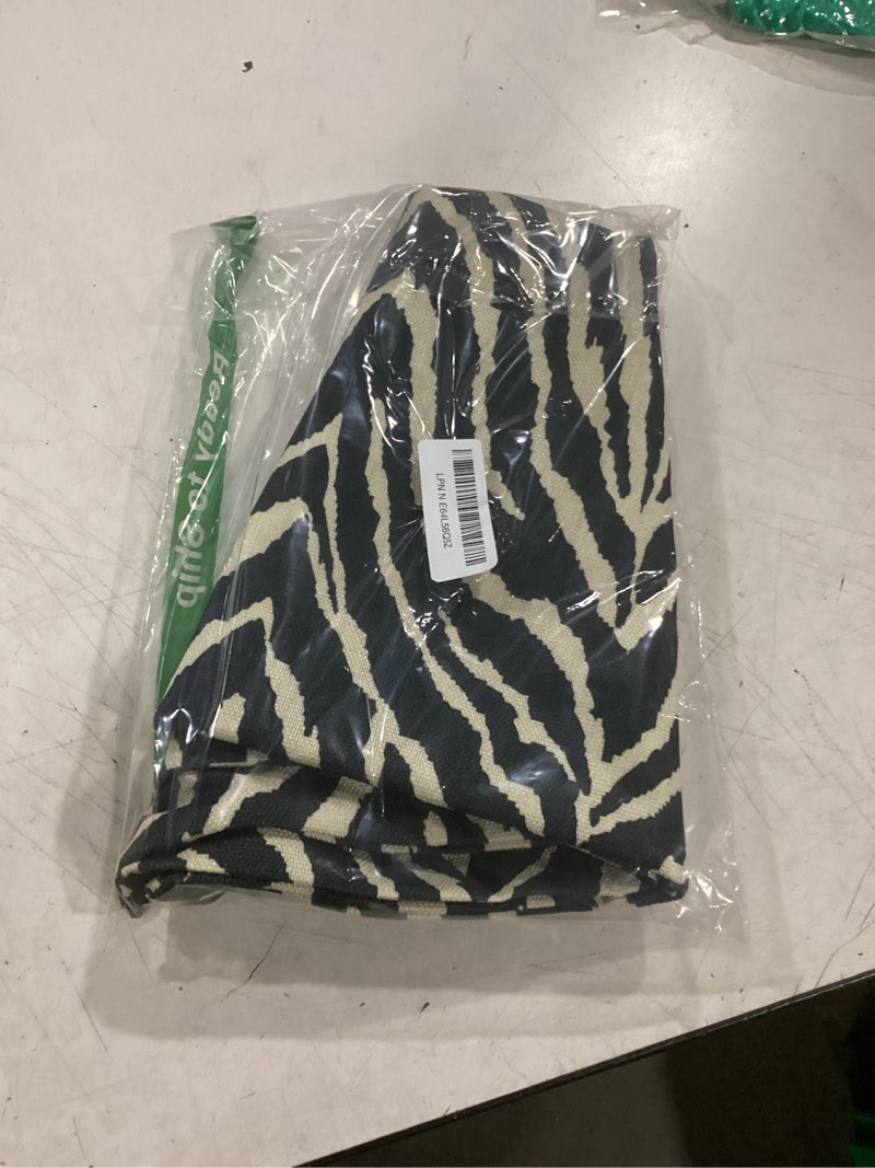 Condition photo showing Good Condition for zebra throw pillow covers black and white zebra seamless pattern pillow cover 20x20 inch set of 2 zebra skin pattern texture pillowcase square cushion cases for couch bed sofa black white 20" x 20" (pack of 2)