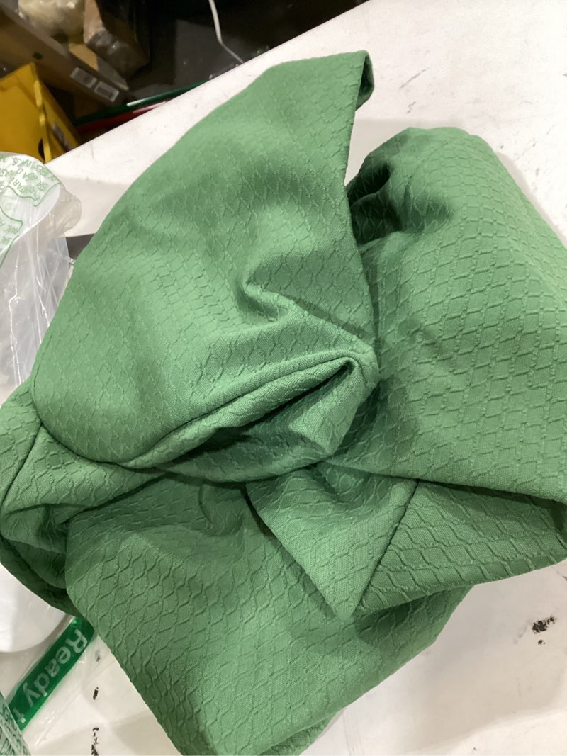 Condition photo showing New/Like New for smiry waterproof seat covers for dining room chairs set of 4, stretch jacquard removable washable chair seat slipcovers protector, no rear covers, green set of 4 green