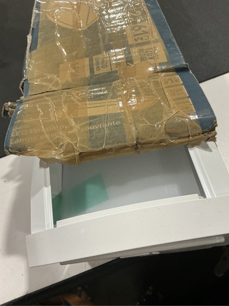 Condition photo showing Good Condition for Lithonia Lighting 2 Foot LED Light Fixture, Low-Profile LED Wraparound Flush Mount Ceiling Light, 4000K Cool White, 120V, 24-Inch (FMLWL 24 840) 4000K Cool White 24-Inch 120V Mount Light