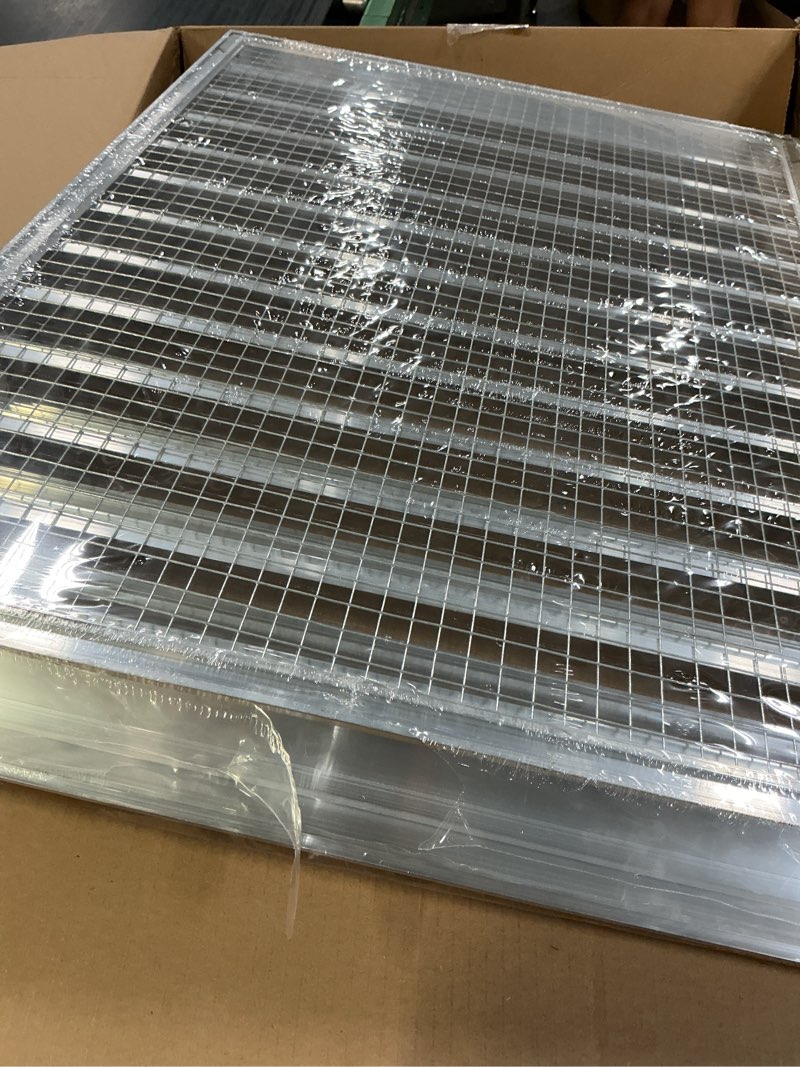 Condition photo showing Good Condition for hvac premium 20"w x 26"h aluminum exterior gable louver vent for walls & crawlspace - weather-resistant air grille with screen mesh - [outer dimensions 21.75"w x 27.75"h] 20 x 26 anodized aluminum