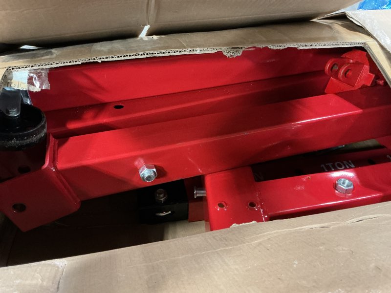 Condition photo showing As Is for 2 Ton Folding Hydraulic Engine Hoist with Load Leveler 44 LBS Capacity Heavy Duty Cherry Picker 6 Sw