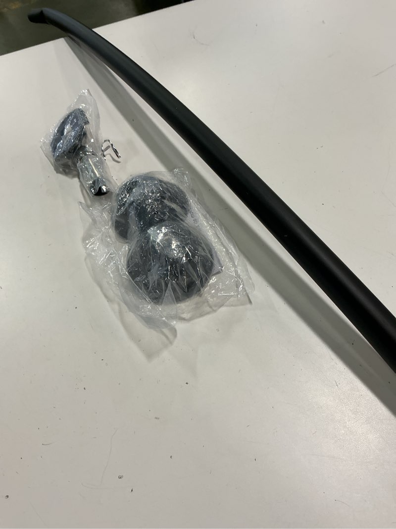 Condition photo showing As Is for Moen CSR2165BLCurved Shower Rods AC 60" Curved Fixed Mount Shower Curtain Rod with Pivoting Flanges