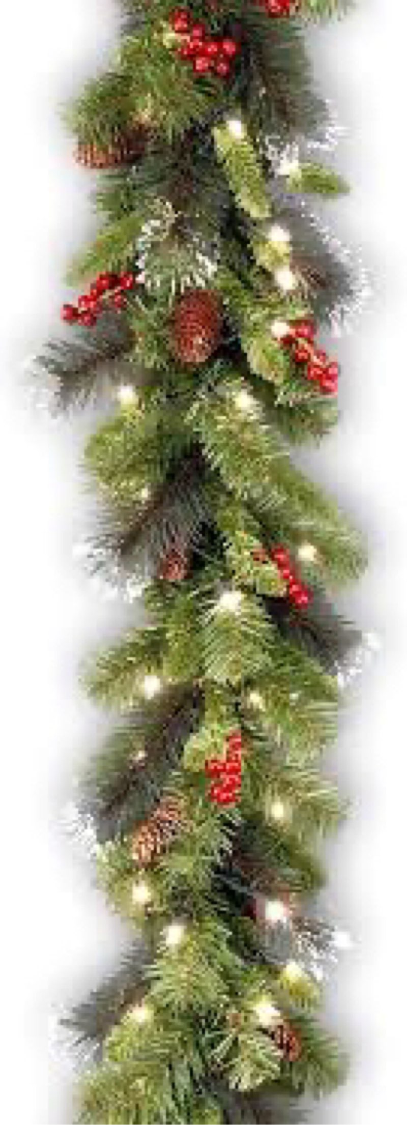 National Tree Company 9 ft Pre-Lit Crestwood Spruce Artificial Christmas Garland, Christmas Decorati