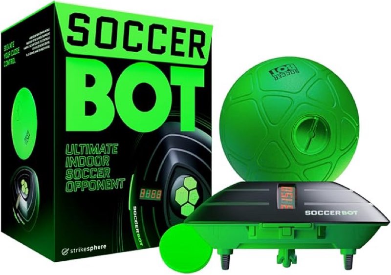 soccer bot - ultimate indoor soccer game with score tracker and speed modes, soccer training toy