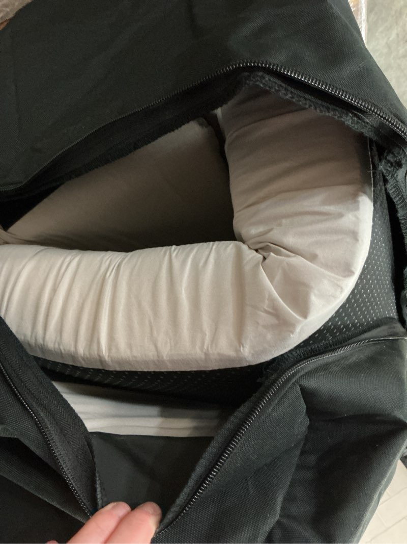 Condition photo showing As Is for Hazli Matrix AirCell Memory Foam Camping Mattress Pad - Roll Up Mattress for Adults - Portable Cot Sleeping Pad for Camping - Floor Mat or Bed Roll for Car, SUV Queen 80" X 60" x 4"