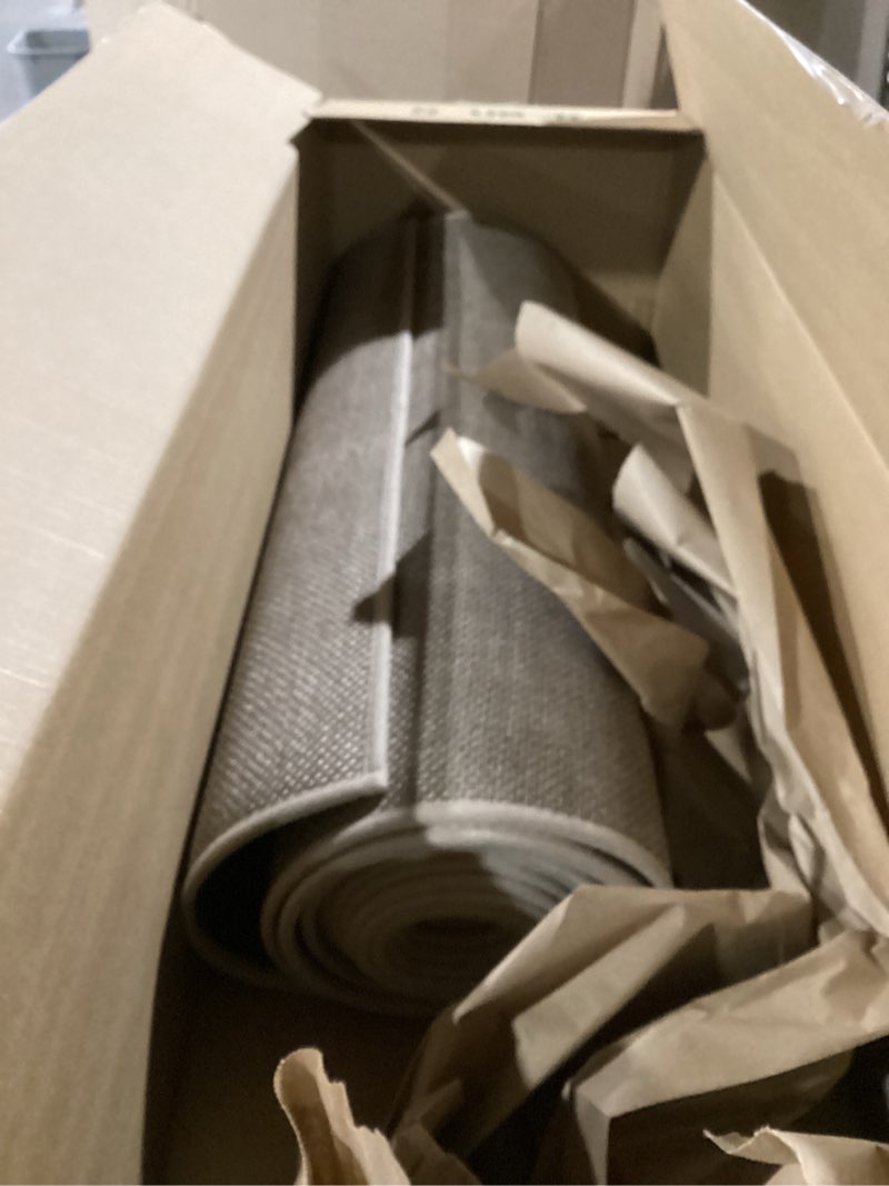 Condition photo showing New/Like New for 5ft natural jute hallway runner rug non slip washable, rubber backed long khaki indoor entryway runner, absorbent kitchen carpet sink rug khaki 2'4" x 5' (rectangular)