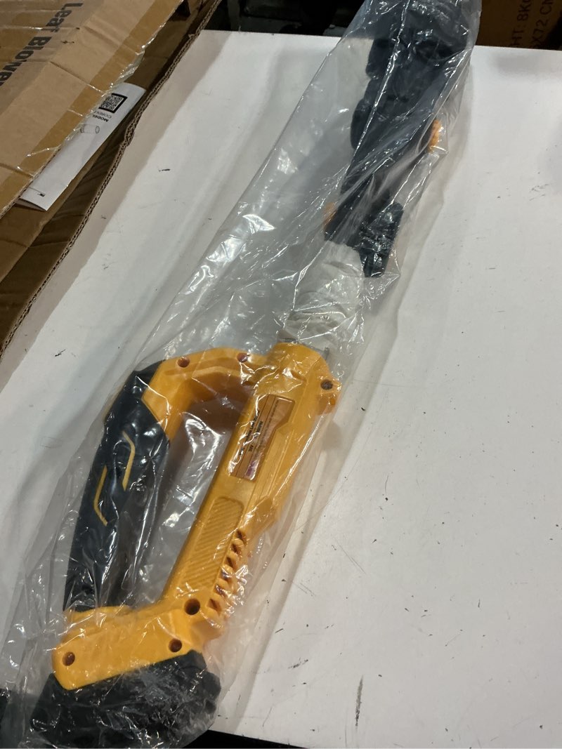 Condition photo showing As Is for (missing battery )leaf blower cordless for dewalt 20v max battery, 31000rpm brushless motor, 650cfm / 280mph, 60° adjustable head, telescopic pole & 3-speed electric blowers for lawn care, wet leaves, snow removal 650 cfm pole blower for dewalt 20v upgraded